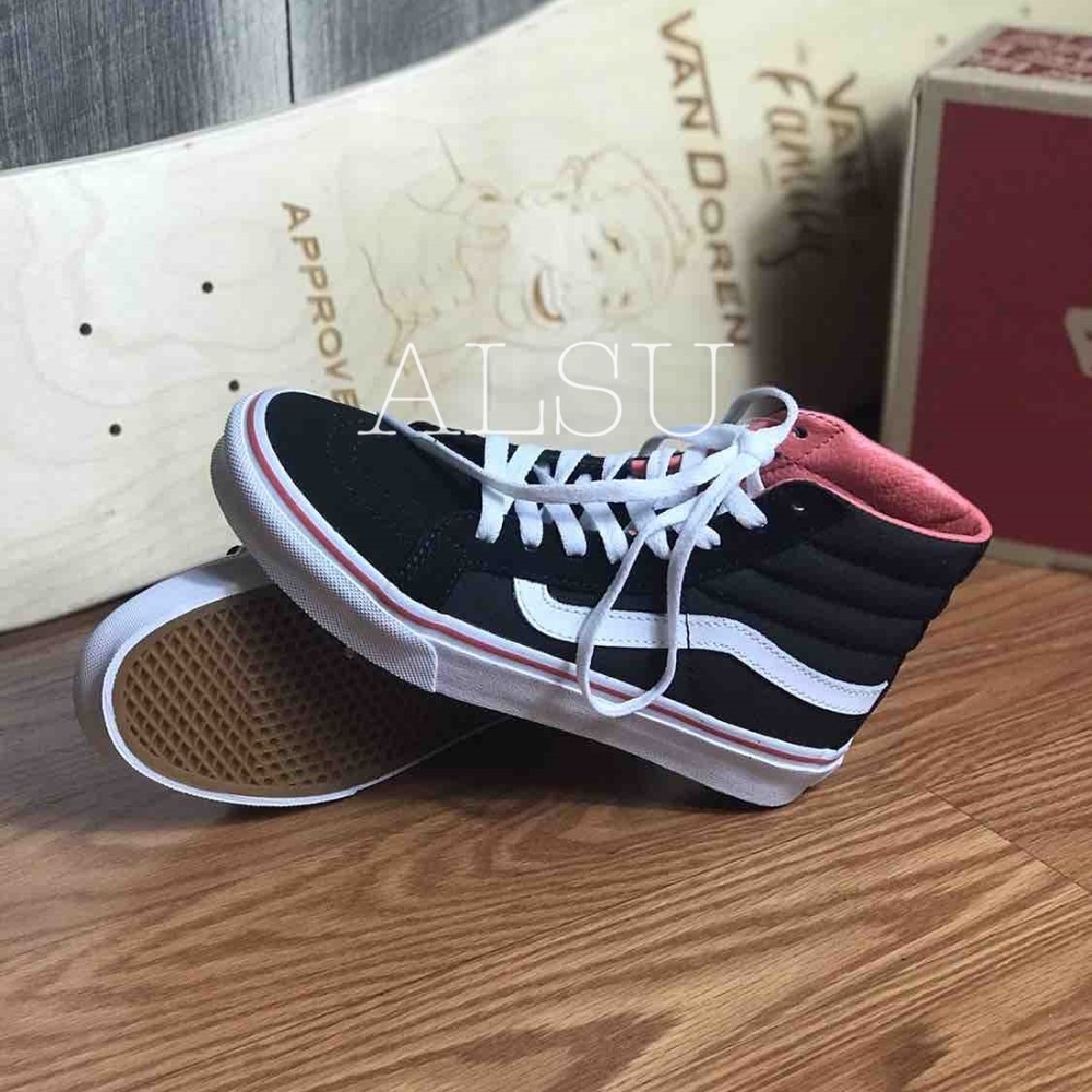 NWT VANS SK8-HI Slim Pirate Black White Canvas - Picture 3 of 7